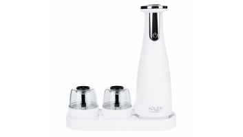 Adler | Electric Salt and pepper grinder | AD 4449w | Grinder | 7 W | Housing material ABS plastic | Lithium | Mills with ceramic querns; Charging light; Auto power off after: 3 minutes; Fully charged for 120 minutes of continuous use; Charging time: 2.5 