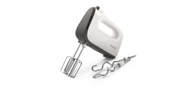 Philips Hand mixer HR3740/00 White/Grey, 450 W, Corded, Number of speeds 5, Shaft material Stainless steel