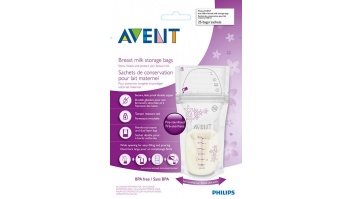 Philips Avent krūts piena uzglabāšanas maisiņi 180ml/25 gab.
