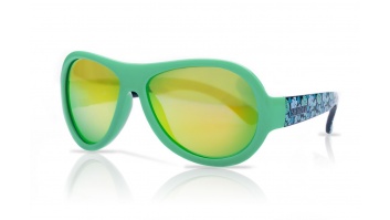 Akcija! SHADEZ Designer Leaf Print Green Junior bērnu saulesbrilles, 3-7 gadi