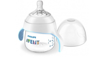Philips Avent Natural mācību krūzīte 150 ml, vidējas plūsmas knupītis 4m+