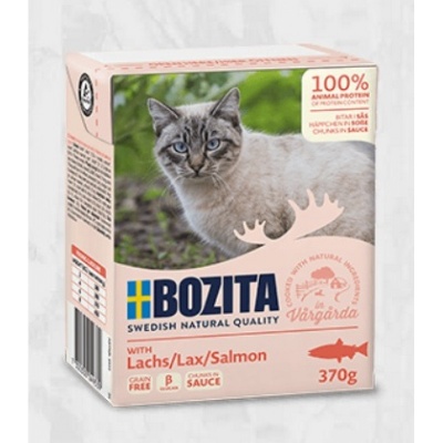 Bozita Salmon Sauce, 370g - bezgraudu gaļas gabaliņi ar lasi mērcē