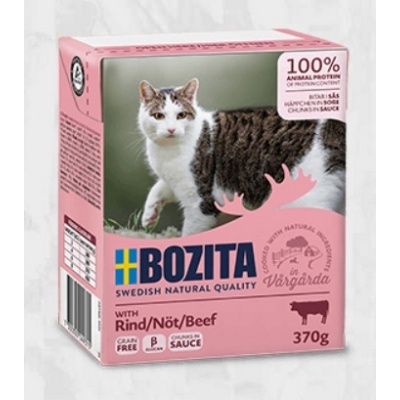 Bozita Beef Sauce, 370g - bezgraudu gaļas gabaliņi ar liellopu mērcē