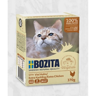 Bozita Extra Chicken Jelly, 370g - bezgraudu gaļas gabaliņi ar vistu želejā