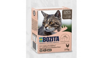 Bozita Chicken Liver Jelly, 370g - bezgraudu gaļas gabaliņi ar vistas aknām želejā