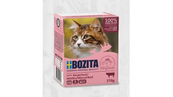 AKCIJA 5+1 Bozita Minced Beef Jelly, 370g - bezgraudu gaļas gabaliņi ar maltu liellopa gaļu želejā