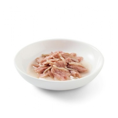 Schesir Cat Tuna with Whitebaits in Broth, 85g - pilnvērtīgā barība - tuncis un salaka (sņitka) buljonā