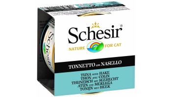 Schesir- желе из тунца и хека для кошек 85г