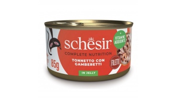 Schesir(Italy)Cat- тунец и креветки в желе для кошек 85г