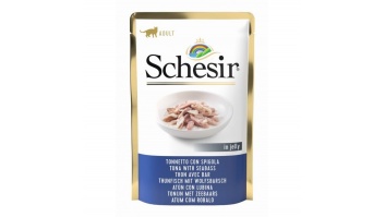 Schesir Cat Tuna with Seabass, 85g - tuncis un jūras asaris želejā