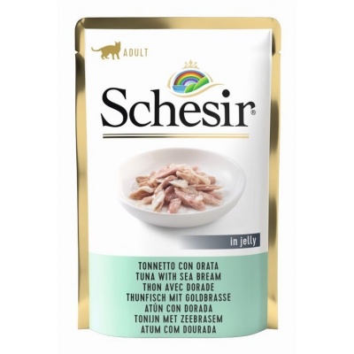 Schesir Cat Tuna with Sea Bream, 85g - tuncis un jūras karūsa želejā