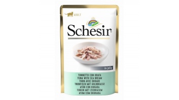 Schesir Cat Tuna with Sea Bream, 85g - tuncis un jūras karūsa želejā