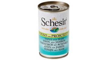 Schesir (Italy)Cat-ТУНЕЦ И ВЕТЧИНА В БУЛЬОНЕ, 140г