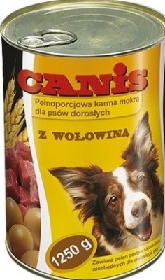 Canis kонсервы для собак С ГОВЯДИНОЙ-1250г