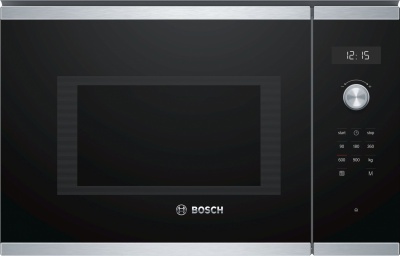 Bosch Microwave Oven BFL554MS0 31.5 L, Retractable, Rotary knob, Start button, Touch Control, 900 W, Stainless steel, Built-in, Defrost function