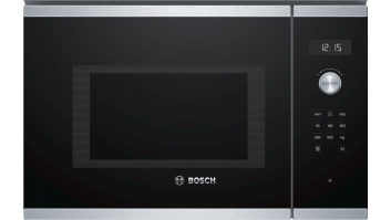 Bosch Microwave Oven BFL554MS0 31.5 L, Retractable, Rotary knob, Start button, Touch Control, 900 W, Stainless steel, Built-in, Defrost function