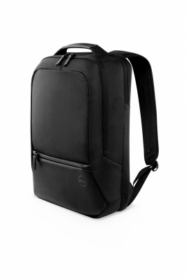 Dell Premier Slim Fits up to size 15 ", Black with metal logo, Shoulder strap, Notebook carrying backpack