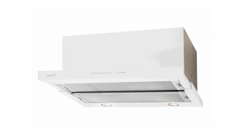 Hood CATA TF-7600 GWH Touch, Width 60 cm, 645 m³/h, White Glass, Energy efficiency class A, 64 dB, Built-in telescopic