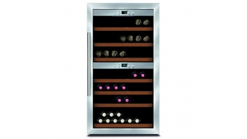 Caso Wine cooler Wine Master 66  Free standing, Showcase, Bottles capacity 66, Silver