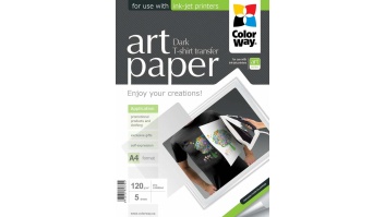 ColorWay ART T-shirt transfer (dark) Photo Paper, 5 sheets, A4, 120 g/m²