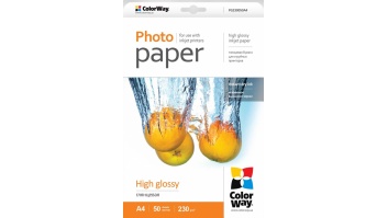 ColorWay High Glossy Photo Paper, 50 sheets, A4, 230 g/m²