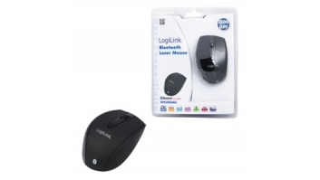 Logilink Maus Laser Bluetooth mit 5 Tasten wireless, Black, Bluetooth Laser Mouse;