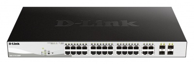 D-Link Switch DGS-1210-28MP Web Management, Rack mountable, 1 Gbps (RJ-45) ports quantity 24, SFP ports quantity 4, PoE/Poe+ ports quantity 24, Power supply type External