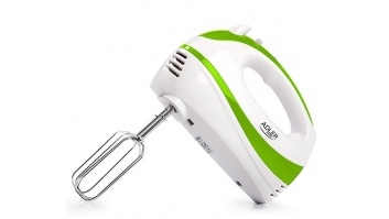 Hand Mixer Adler AD 4205 g White, green, Hand Mixer, 300 W, Number of speeds 5, Shaft material Stainless steel,