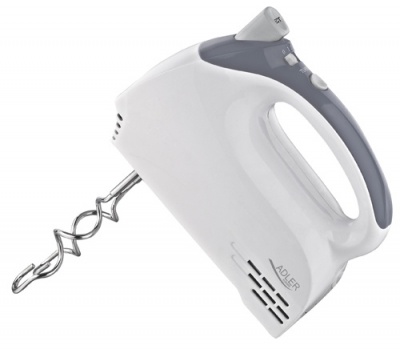 Adler AD 4201 g White, Hand mixer, 300 W, Number of speeds 5, Shaft material Stainless steel,