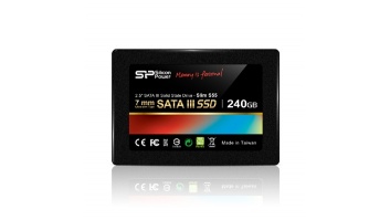 Silicon Power Slim S55 240 GB, SSD interface SATA, Write speed 450 MB/s, Read speed 550 MB/s