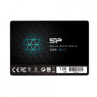 Silicon Power A55 128 GB, SSD form factor 2.5", SSD interface SATA, Write speed 420 MB/s, Read speed 550 MB/s