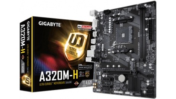 Gigabyte GA-A320M-H 3.0 Processor family AMD, Processor socket AM4, DDR4 DIMM, Memory slots 2, Number of SATA connectors 4 x SATA 6Gb/s, Chipset AMD A, Micro ATX