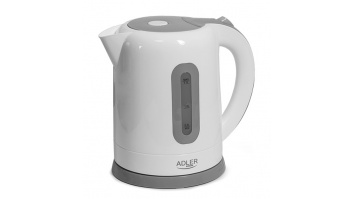 Adler Kettles AD 1234 Standard kettle, Plastic, White, 2200 W, 1.7 L, 360° rotational base