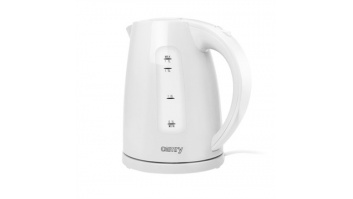 Camry Kettle CR 1255  Standard, Plastic, White, 2200 W, 360° rotational base, 1.7 L