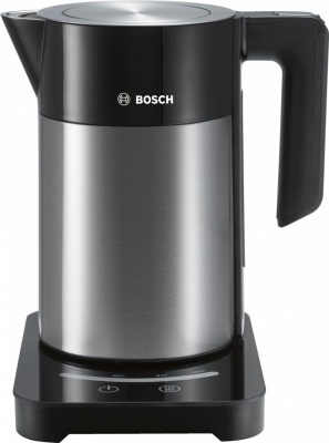 Bosch Kettle TWK7203 With electronic control, Stainless steel, Stainless steel/ black, 2200 W, 360° rotational base, 1.7 L