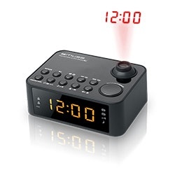 Muse Clock radio  M-178P Black, 0.9 inch amber LED, with dimmer