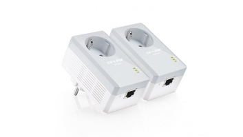 TP-LINK Passthrough Powerline 600 Starter Kit TL-PA4010P KIT 10/100 Mbit/s, Ethernet LAN (RJ-45) ports 1, Data transfer rate (max) 600 Mbit/s, Extra socket