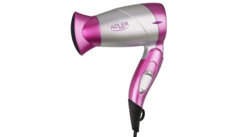 Adler Hair Dryer AD 223 pi 1300 W, Number of temperature settings 1, Pink/Silver