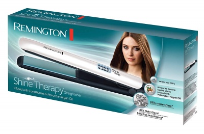 Remington Hair Straightener S8500 Shine Therapy Ceramic heating system, Display Yes, Temperature (max) 230 °C, Number of heating levels 9, Silver