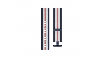Fitbit Versa-Lite Woven Hybrid Band, large, navy/pink