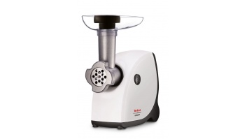 TEFAL Meat mincer  NE411137 White, 2000 W, Number of speeds 1, Throughput (kg/min) 2.3, The set includes 3 stainless steel sieves for fine, medium or coarse grinding.