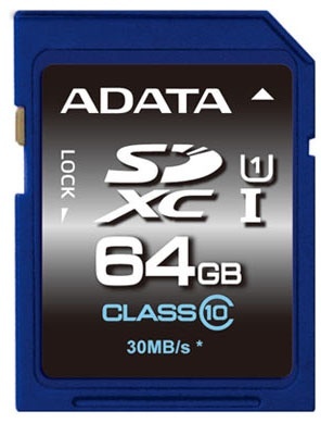 ADATA Premier 64 GB, SDHC, Flash memory class 10, No