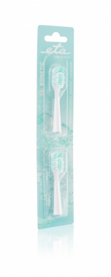 ETA Toothbrush replacement  for ETA0709 White, Number of brush heads included 2