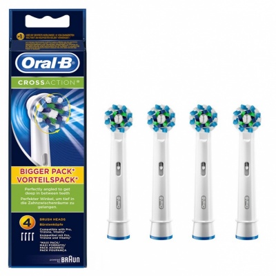Oral-B Power Crossaction Toothbrush Heads (Pack of 4)  EB50-4