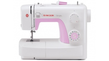 Sewing machine Singer SIMPLE 3223 White/Pink, Number of stitches 23, Number of buttonholes 1,