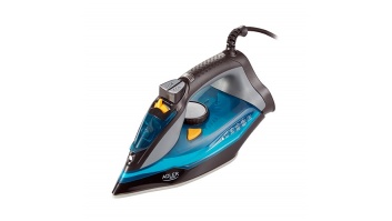 Adler AD 5032 Iron, Steam, Ceramic soleplate, Auto power off, Countinuous steam 80g/min, Grey/Blue