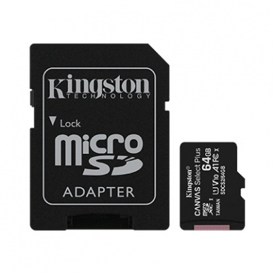 Kingston 64GB microSD Class 10 +ADP