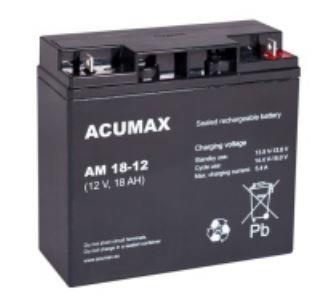 BATTERY 12V 18AH VRLA/AM18-12 ACUMAX EMU