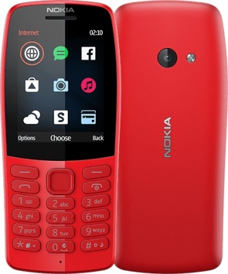 Nokia 210 (Red) Dual SIM 2.4" TFT 240x320/16MB RAM/micoUSB,BT