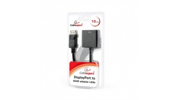 Cablexpert DisplayPort to HDMI adapter cable, Black